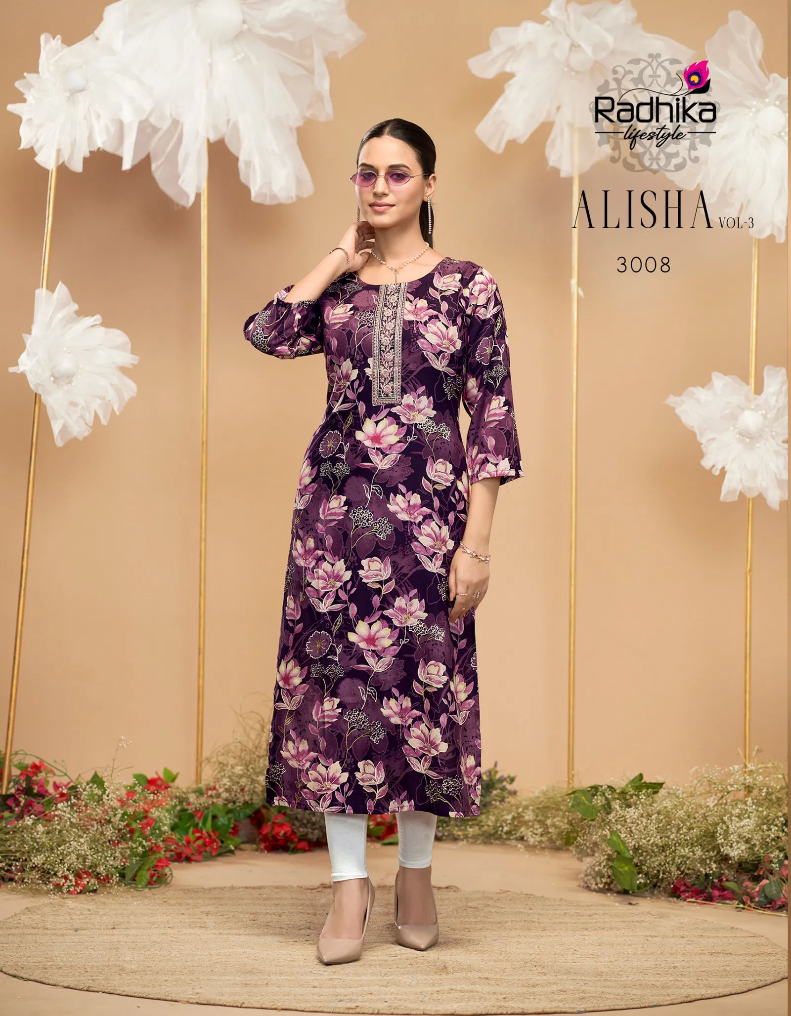 Alisha Vol 3 By Radhika Rayon Printed Kurti Wholesale Shop In Surat